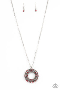 Paparazzi Jewelry Wintry Wreath - Red Necklace - Pure Elegance by Kym