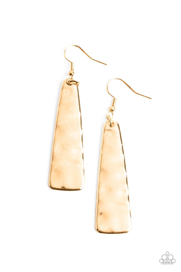 Paparazzi Jewelry Detailed Definition - Gold Earrings - Pure Elegance by Kym