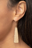 Paparazzi Jewelry Detailed Definition - Gold Earrings - Pure Elegance by Kym