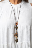 Paparazzi Jewelry Knotted Keepsake - Orange Necklace - Pure Elegance by Kym