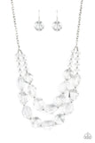 Paparazzi Jewelry Icy Illumination - White Necklace - Pure Elegance by Kym