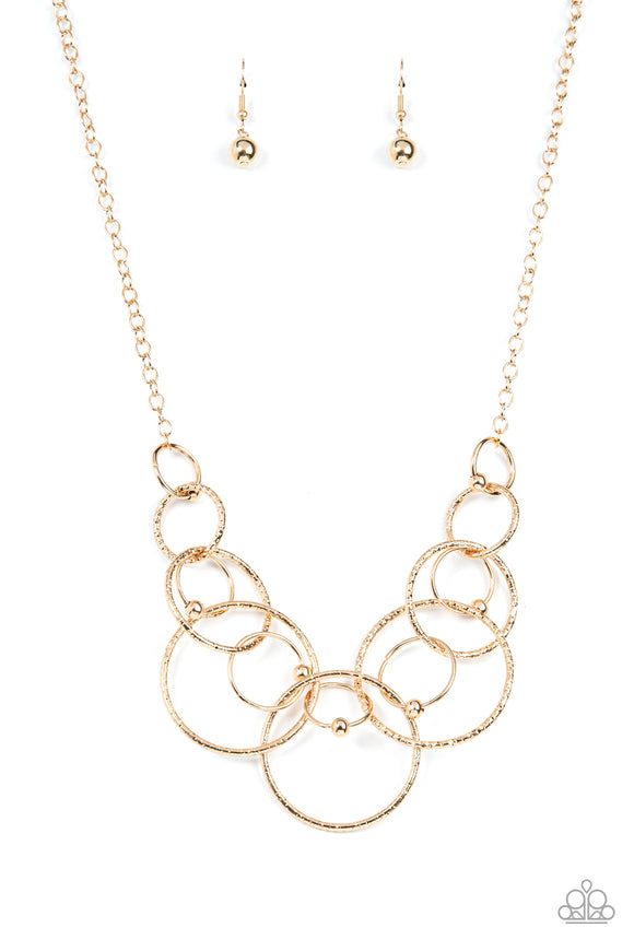 Paparazzi Jewelry Encircled in Elegance - Gold Necklace - Pure Elegance by Kym