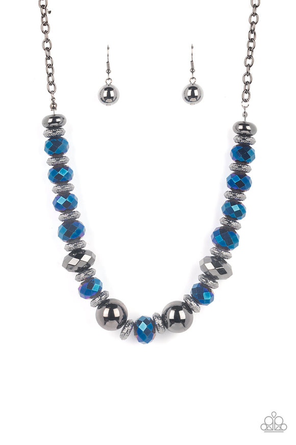 Paparazzi Jewelry Interstellar Influencer - Blue Necklace LOP May 2022 - Pure Elegance by Kym