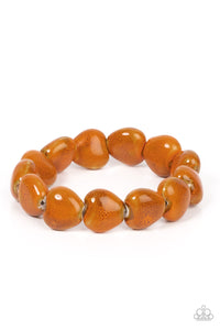 Paparazzi Jewelry GLAZE a Trail - Orange Bracelet - Pure Elegance by Kym