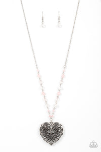 Paparazzi Jewelry Doting Devotion - Pink Necklace - Pure Elegance by Kym
