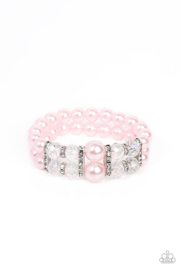 Paparazzi Jewelry Timelessly Tea Party - Pink Bracelet - Pure Elegance by Kym
