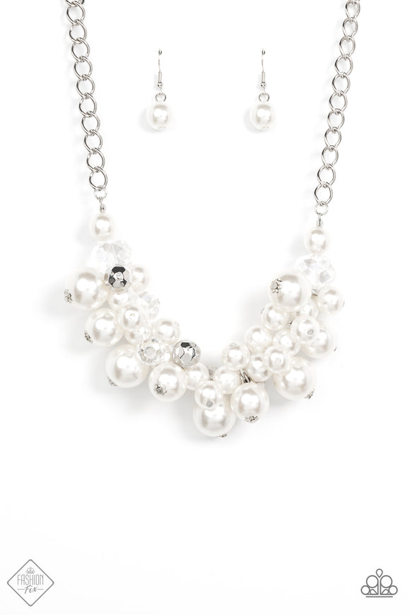 Paparazzi Jewelry Romantically Reminiscent - White Necklace - Pure Elegance by Kym