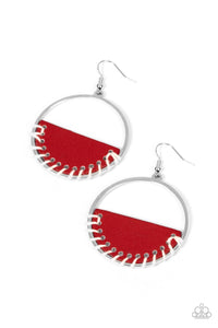 Paparazzi Jewelry Lavishly Laid Back - Red Earrings - Pure Elegance by Kym