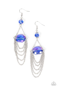 Paparazzi Jewelry Ethereally Extravagant - Blue Earring - Pure Elegance by Kym