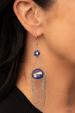 Paparazzi Jewelry Ethereally Extravagant - Blue Earring - Pure Elegance by Kym