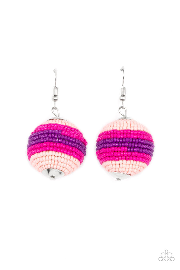 Paparazzi Jewelry Zest Fest - Pink Earrings - Pure Elegance by Kym