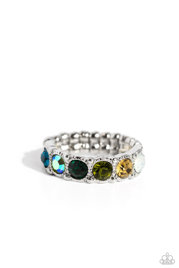 Paparazzi Jewelry Taming Twilight - Green Ring - Pure Elegance by Kym
