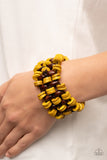 Paparazzi Jewelry Galapagos Go-Getter - Yellow Bracelet - Pure Elegance by Kym