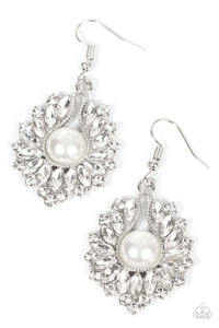 Paparazzi Jewelry Crowns Required - White Earrings - Pure Elegance by Kym