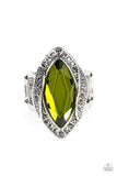 Paparazzi Jewelry Let Me Take a REIGN Check - Green Ring - Pure Elegance by Kym