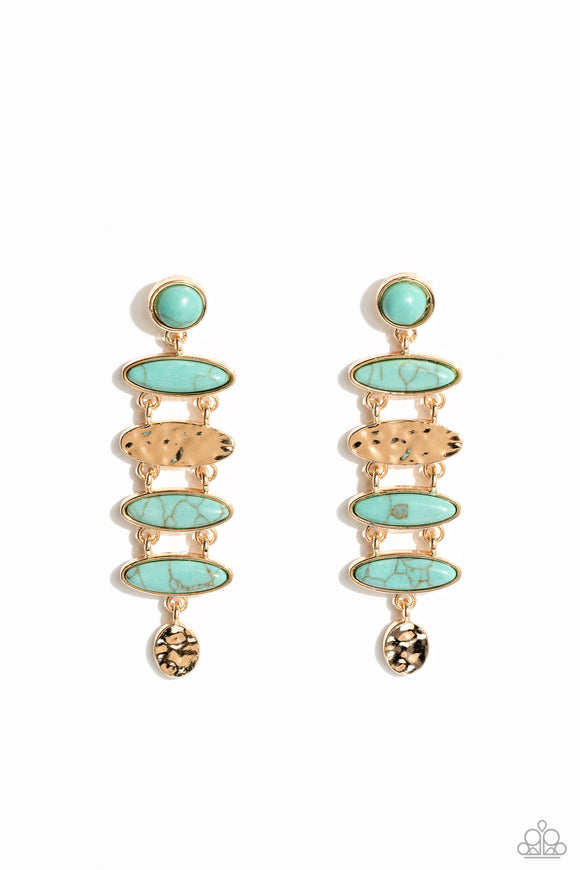 Paparazzi Jewelry Rustic Reverie - Blue Earrings - Pure Elegance by Kym