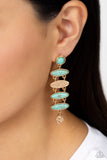 Paparazzi Jewelry Rustic Reverie - Blue Earrings - Pure Elegance by Kym