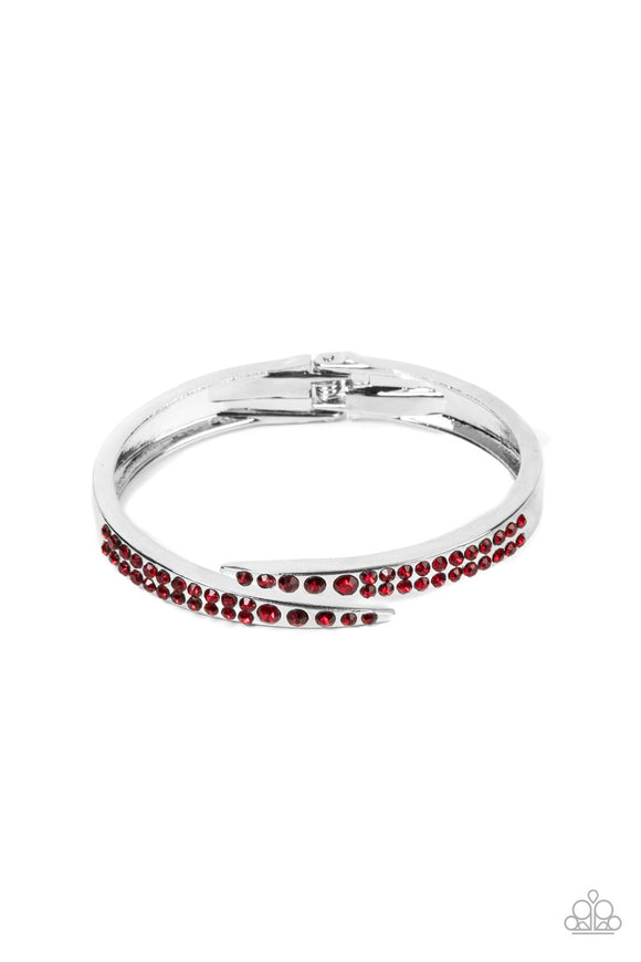 Paparazzi Jewelry Sideswiping Shimmer - Red Bracelet - Pure Elegance by Kym