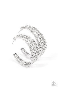 Paparazzi Jewelry Cosmopolitan Cool - White Earring - Pure Elegance by Kym