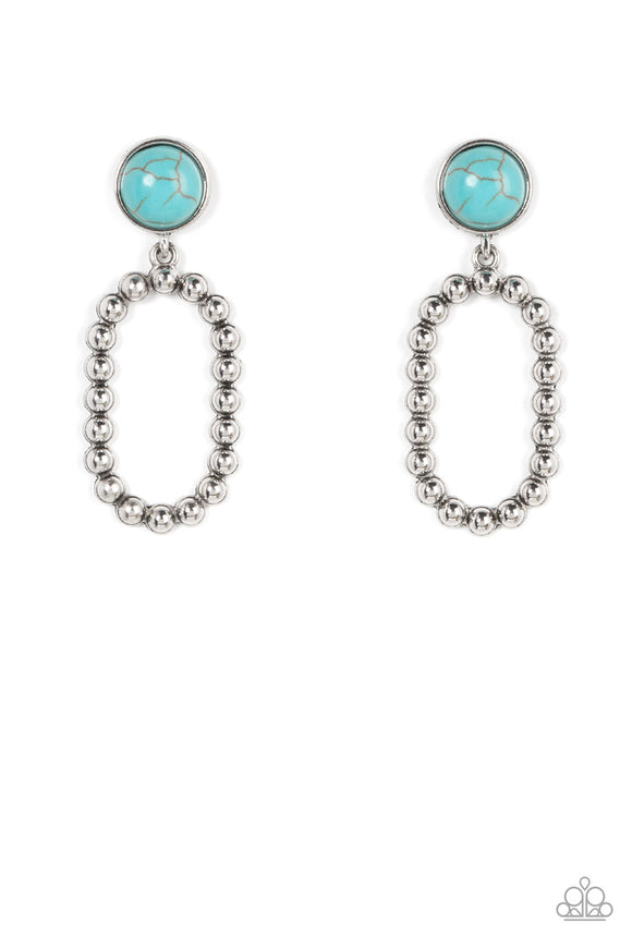 Paparazzi Jewelry Riverbed Refuge - Blue Earring - Pure Elegance by Kym
