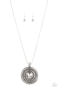 Paparazzi Jewelry Solar Swirl - Silver Necklace - Pure Elegance by Kym