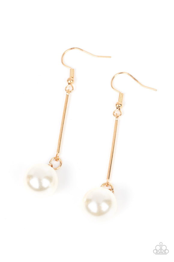 Paparazzi Jewelry Pearl Redux - Gold Earrings - Pure Elegance by Kym