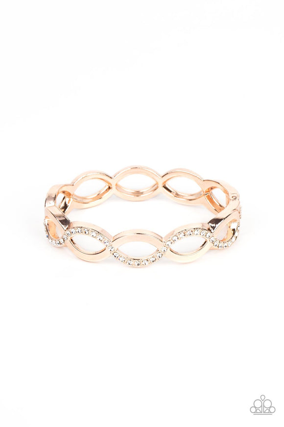 Paparazzi Jewelry Tailored Twinkle - Rose Gold Bracelet - Pure Elegance by Kym
