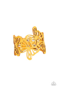 Paparazzi Jewelry Butterfly Breeze - Yellow Bracelet - Pure Elegance by Kym