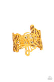 Paparazzi Jewelry Butterfly Breeze - Yellow Bracelet - Pure Elegance by Kym