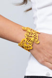 Paparazzi Jewelry Butterfly Breeze - Yellow Bracelet - Pure Elegance by Kym