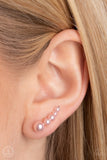 Paparazzi Jewelry Dropping into Divine - Pink Earring (Crawlers) - Pure Elegance by Kym
