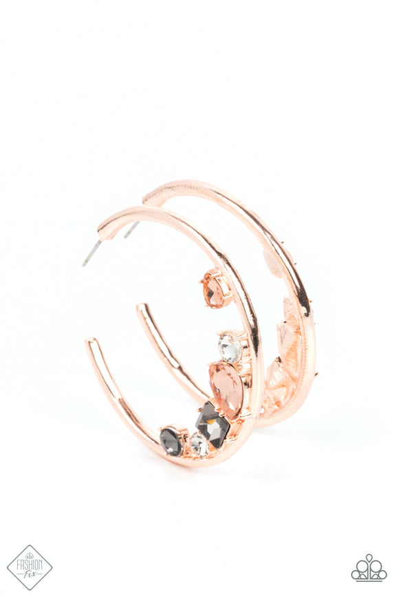Paparazzi Jewelry Attractive Allure - Rose Gold Earring - Pure Elegance by Kym