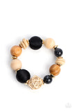 Paparazzi Jewelry Happily Homespun - Black Bracelet - Pure Elegance by Kym