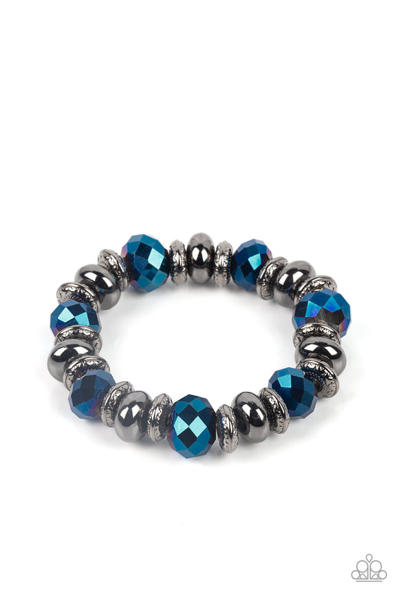 Paparazzi Jewelry Power Pose - Blue Bracelet - Pure Elegance by Kym