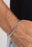 Paparazzi Jewelry Cable Train - Silver Men's Bracelet - Pure Elegance by Kym
