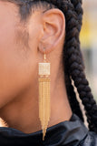 Paparazzi Jewelry Dramatically Deco - Gold Earrings  (LOP) - Pure Elegance by Kym