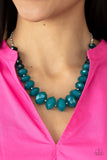 Paparazzi Jewelry Happy-GLOW-Lucky - Blue Necklace - Pure Elegance by Kym