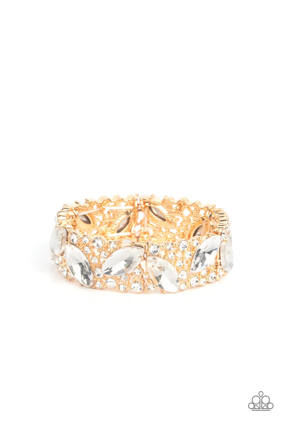 Paparazzi Jewelry Full Body Chills - Gold Bracelet - Pure Elegance by Kym