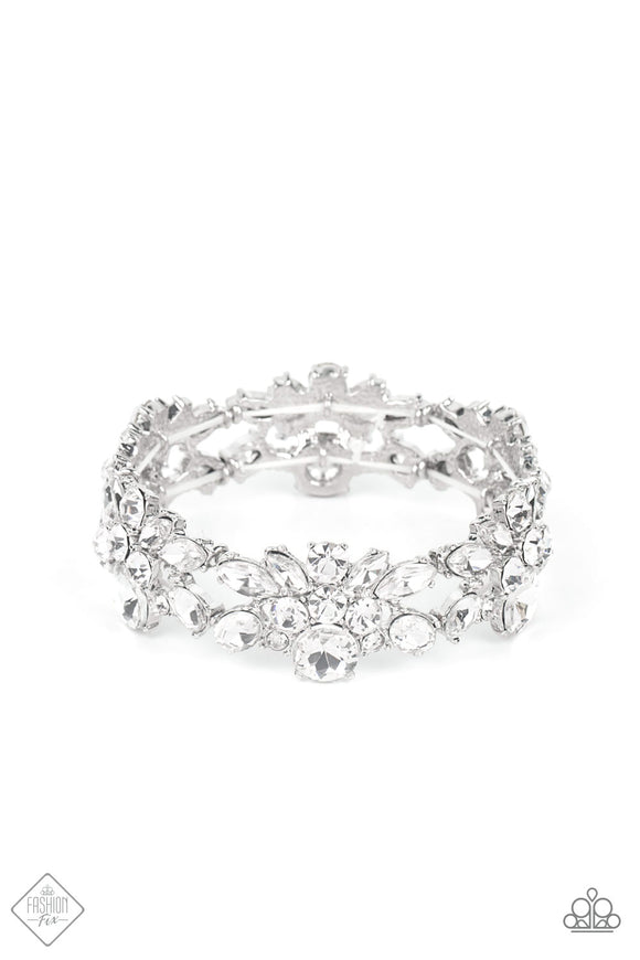 Paparazzi Jewelry Beloved Bling - White Bracelet - Pure Elegance by Kym