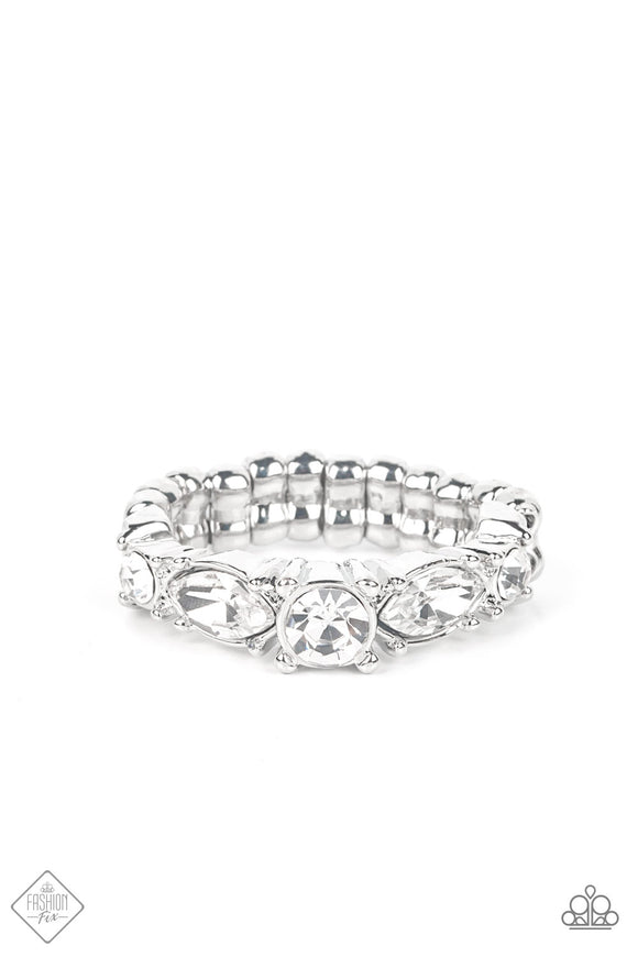 Paparazzi Jewelry Wedded Bliss - White Ring - Pure Elegance by Kym