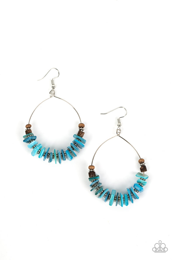 Paparazzi Jewelry Hawaiian Kiss - Blue Earrings - Pure Elegance by Kym