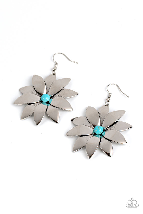 Paparazzi Jewelry Pinwheel Prairies - Blue Earrings - Pure Elegance by Kym