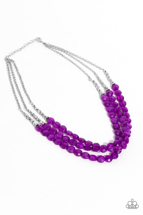 Paparazzi Jewelry Pacific Picnic - Purple Necklace - Pure Elegance by Kym
