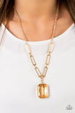 Paparazzi Jewelry You Better Recognize - Gold Necklace - Pure Elegance by Kym
