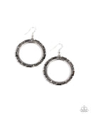 Paparazzi Jewelry Gritty Glow - Silver Earrings - Pure Elegance by Kym