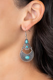 Paparazzi Jewelry Sahara Samba - Blue Earrings - Pure Elegance by Kym