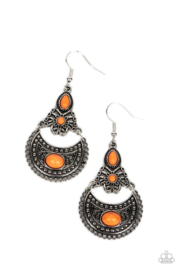 Paparazzi Jewelry Sahara Samba - Orange Earrings - Pure Elegance by Kym