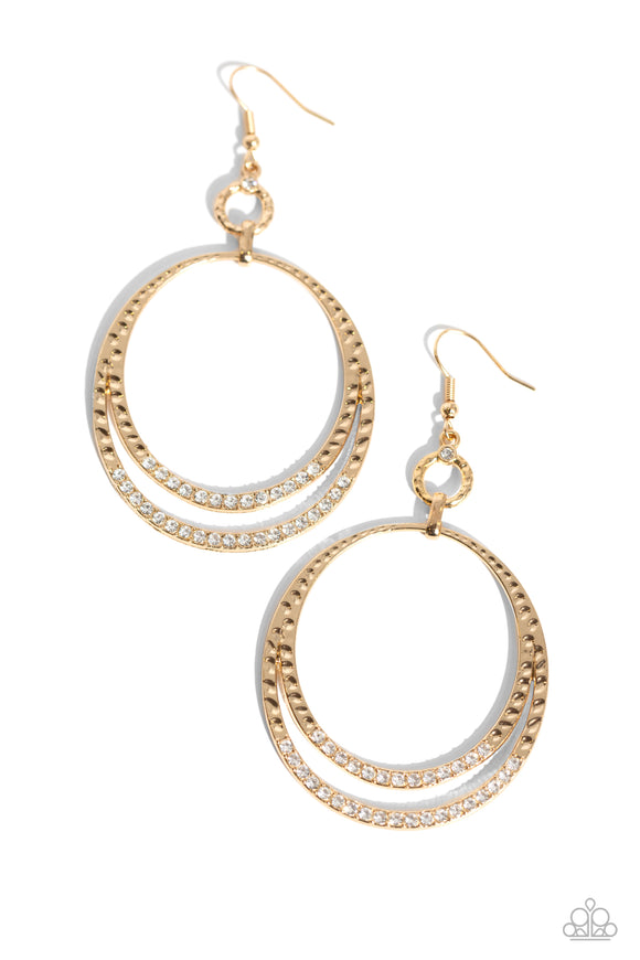 Paparazzi Jewelry Spin Your HEELS - Gold Earrings - Pure Elegance by Kym