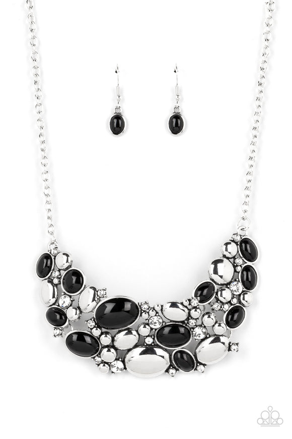 Paparazzi Jewelry Contemporary Calamity - Black Necklace - Pure Elegance by Kym