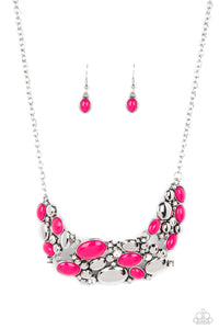 Paparazzi Jewelry Contemporary Calamity - Pink Necklace - Pure Elegance by Kym